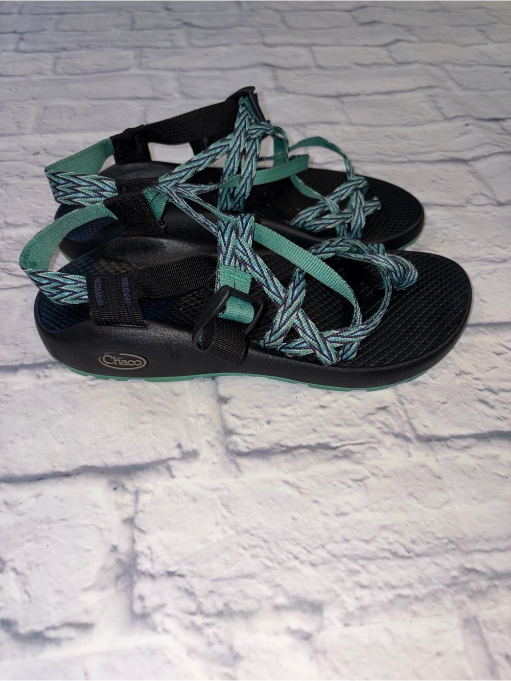 CHACO Z/2 Sandal Strappy Blue Green Hiking Outdoor Active Shoe Size 8